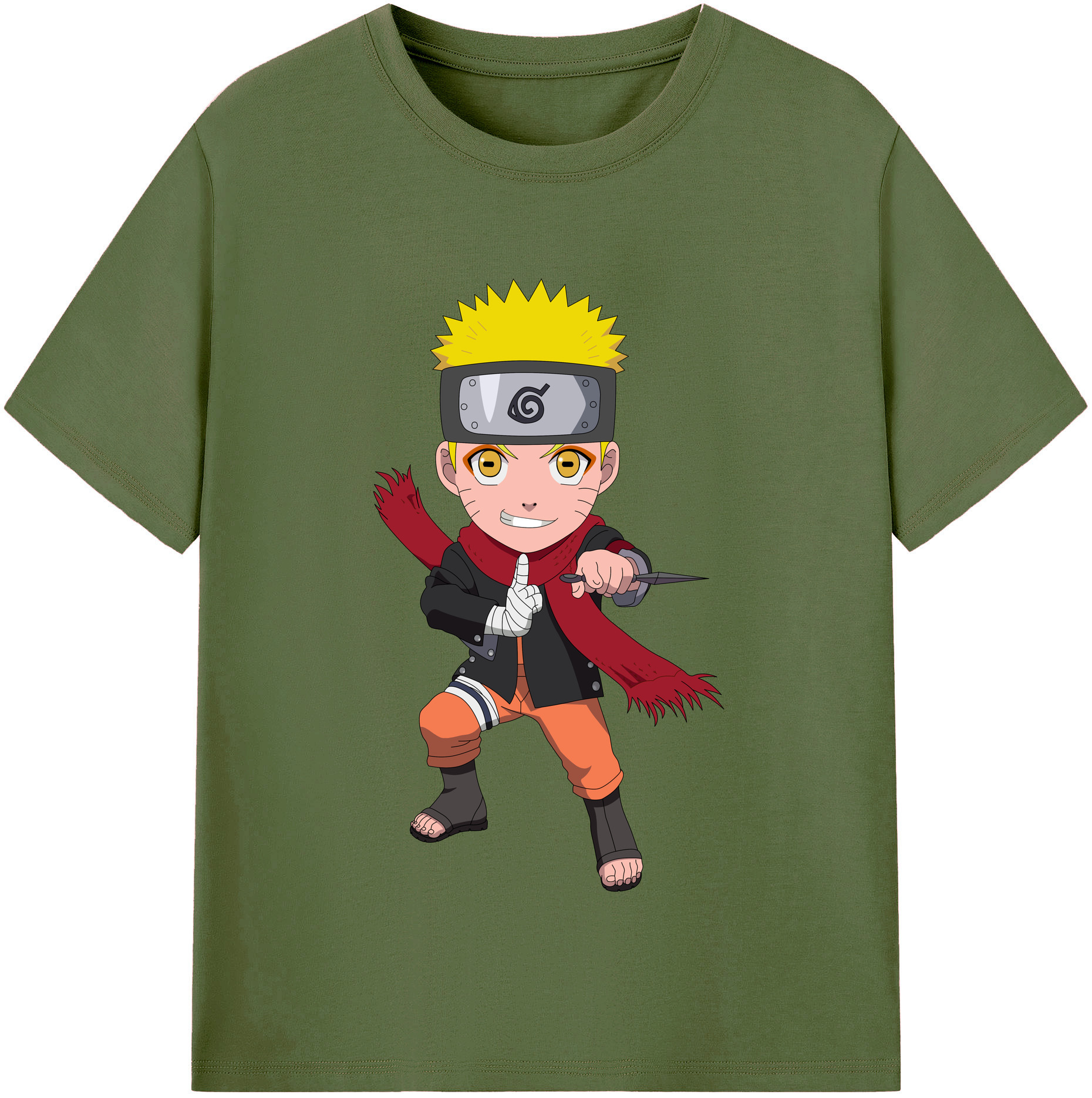 （画像用） NARUTO -ナルト- うずまき ナルト Uzumaki Naruto 綿100％半袖Tシャツ（フロントプリント）